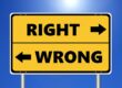 a sign showing what's right and what's wrong or what to do and what not to do in sales